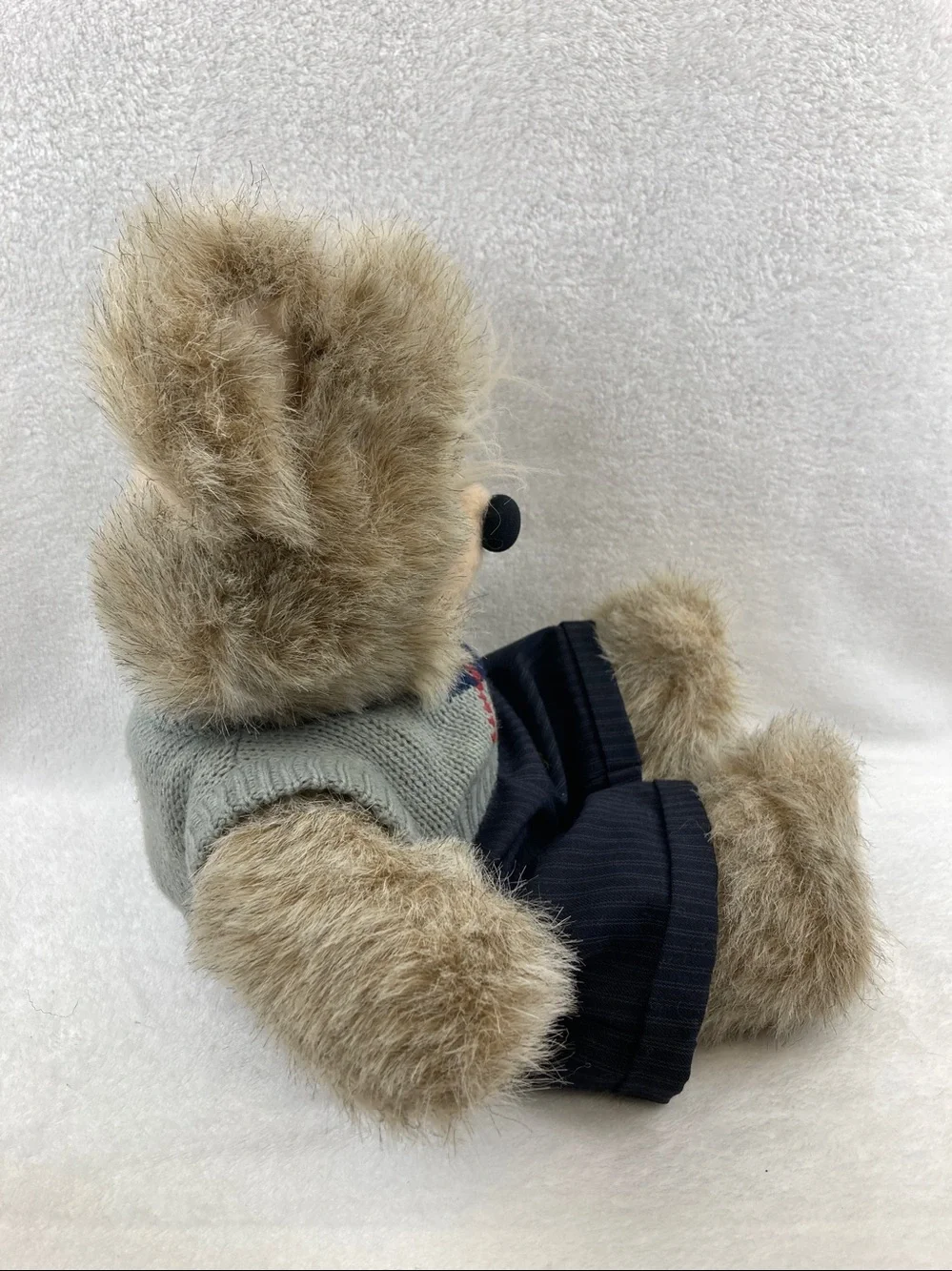 VTG 1985 Heartline Grandpa Bear Plush Stuffed Animal Toy 18” Balding